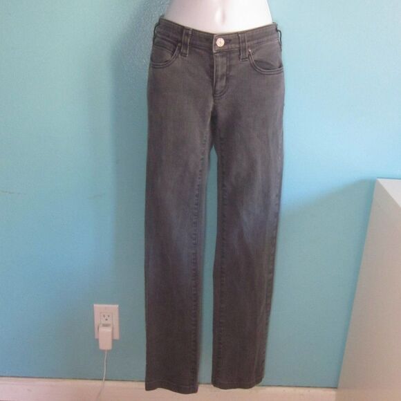 Armani Jeans AJ Womens Size 26 Gray Low Rise Straight Leg Slim Denim - Picture 1 of 10